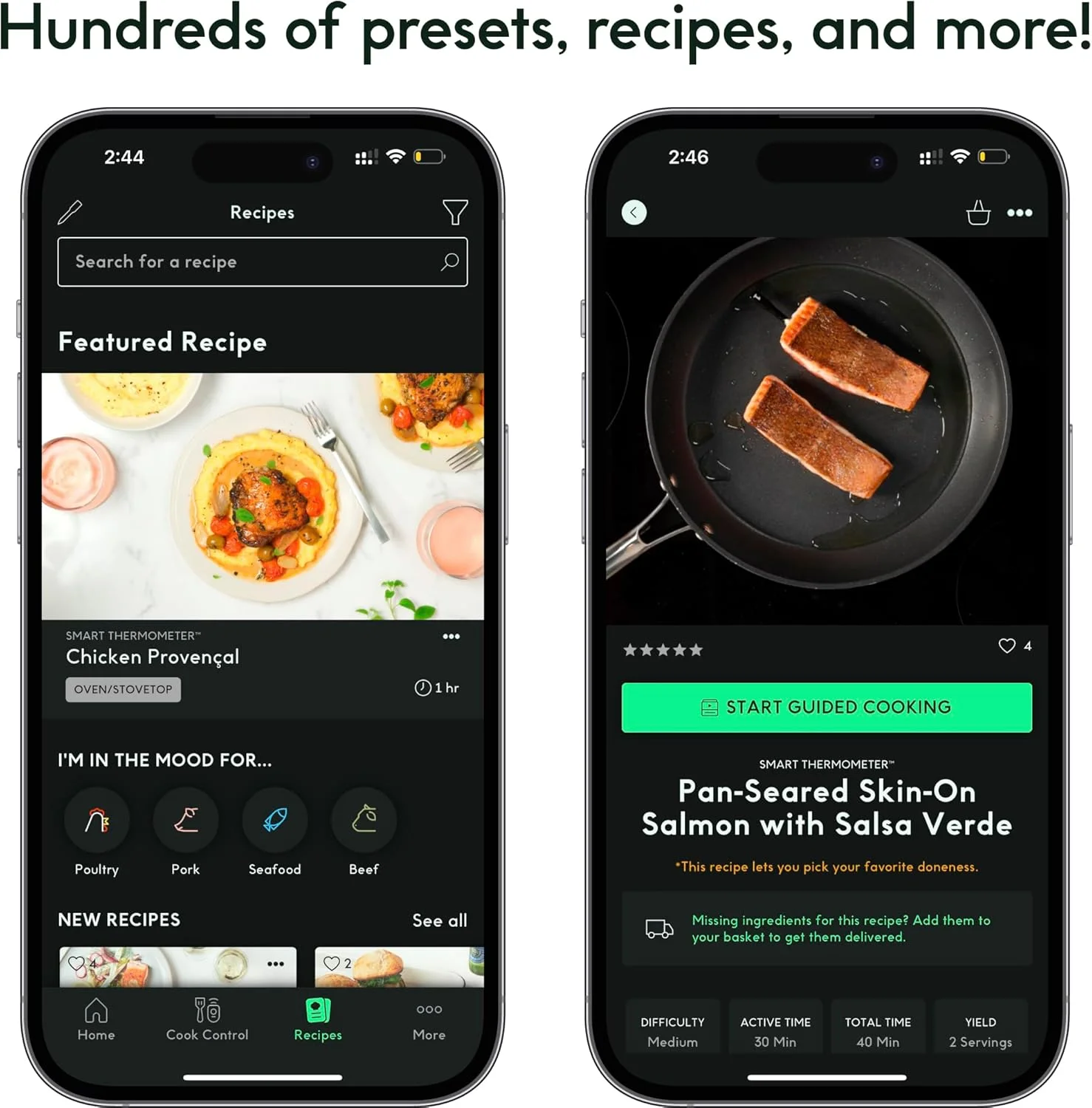 دماسنج هوشمند بی سیم گوشت CHEF iQ Sense با پروب فوق العاده نازک، دماسنج بلوتوثی گوشت با برد نامحدود، دماسنج دیجیتال غذا برای نظارت از راه دور بر کباب پز، فر، دودی، سرخ کن
