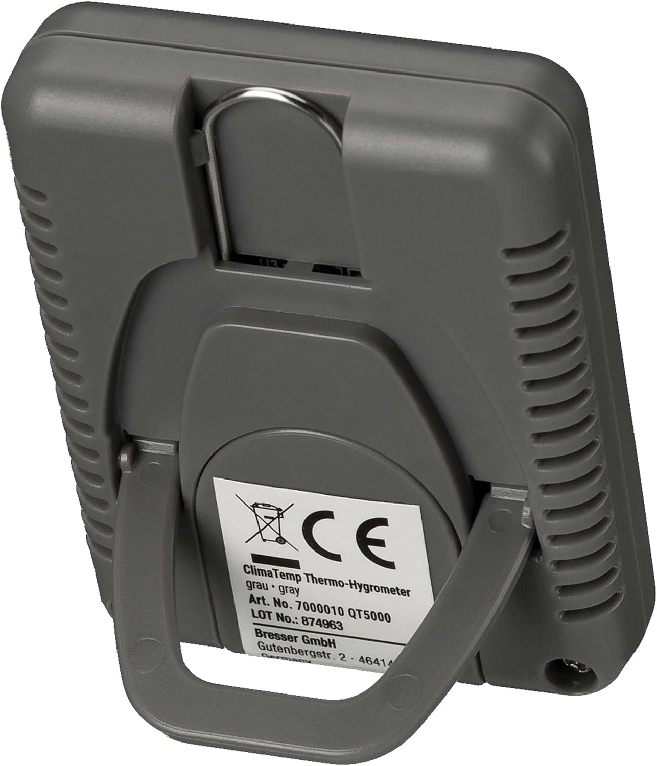 دماسنج و رطوبت سنج برسِر تمئو هیگرو با قابلیت نصب روی دیوار یا قرار دادن روی میز به همراه نشانگر وضعیت آب و هوای اتاق