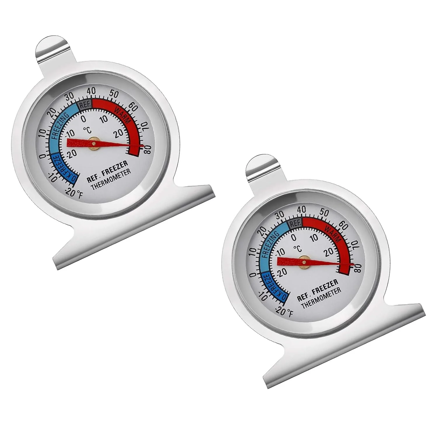 دماسنج یخچال - صفحه بزرگ، محدوده 30- درجه سانتیگراد تا 30 درجه سانتیگراد / 20- درجه فارنهایت تا 80 درجه فارنهایت - دماسنج کلاسیک یخچال با نشانگر قرمز - برای فریزر، یخچال و خنک کننده، بسته 2 عددی دماسنج یخچال - صفحه بزرگ، محدوده 30- درجه سانتیگراد تا 30 درجه سانتیگراد / 20- درجه فارنهایت تا 80 درجه فارنهایت - دماسنج کلاسیک یخچال با نشانگر قرمز - برای فریزر، یخچال و خنک کننده، بسته 2 عددی