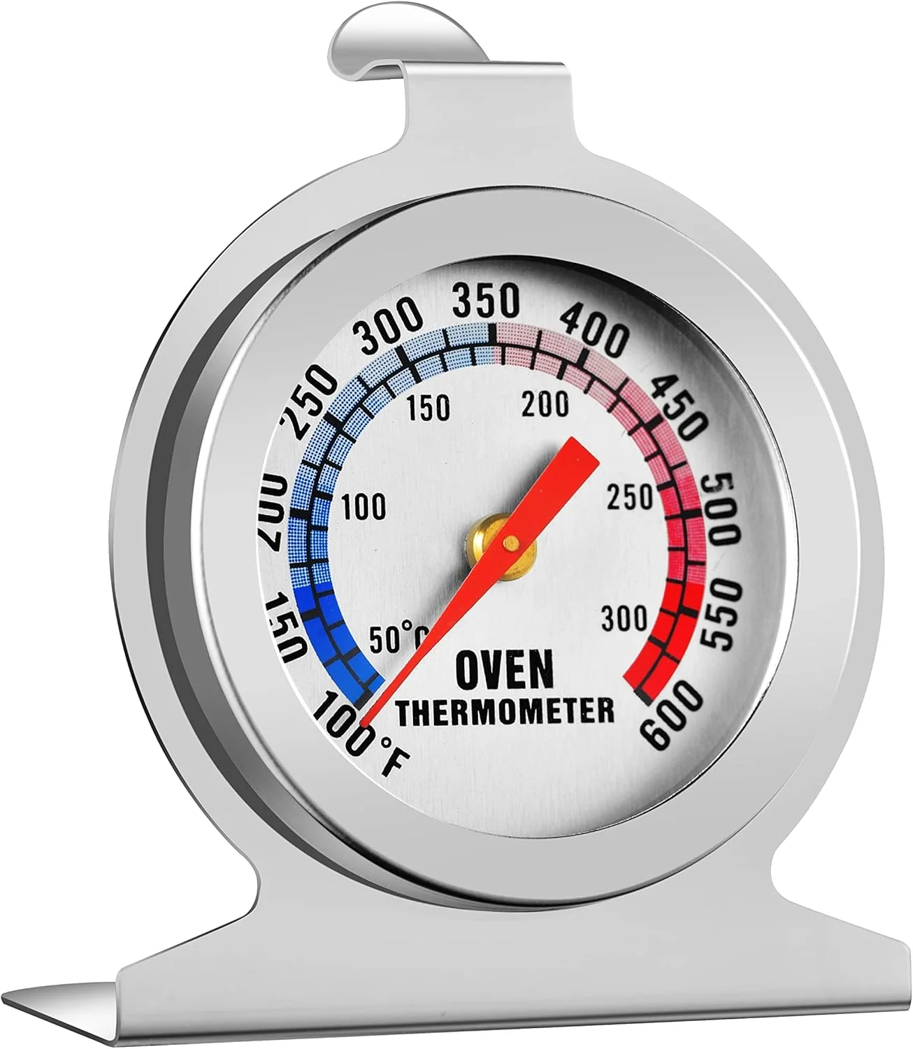 دماسنج دقیق فر eWINNER، دماسنج پخت و پز با صفحه بزرگ برای نظارت بر فر و گریل، دارای دو مقیاس 50-300 درجه سانتیگراد / 100-600 درجه فارنهایت برای پخت BBQ، دارای قلاب یا قابلیت ایستادن به تنهایی، ساخته شده از فولاد بادوام دماسنج دقیق فر eWINNER، دماسنج پخت و پز با صفحه بزرگ برای نظارت بر فر و گریل، دارای دو مقیاس 50-300 درجه سانتیگراد / 100-600 درجه فارنهایت برای پخت BBQ، دارای قلاب یا قابلیت ایستادن به تنهایی، ساخته شده از فولاد بادوام