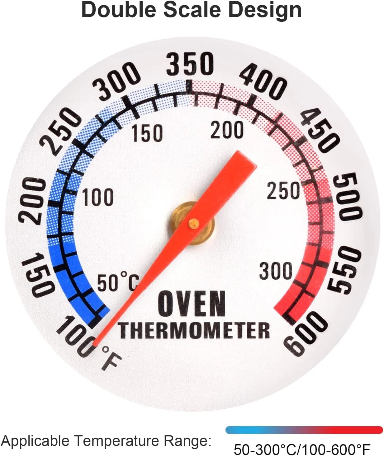 دماسنج دقیق فر eWINNER، دماسنج پخت و پز با صفحه بزرگ برای نظارت بر فر و گریل، دارای دو مقیاس 50-300 درجه سانتیگراد / 100-600 درجه فارنهایت برای پخت BBQ، دارای قلاب یا قابلیت ایستادن به تنهایی، ساخته شده از فولاد بادوام دماسنج دقیق فر eWINNER، دماسنج پخت و پز با صفحه بزرگ برای نظارت بر فر و گریل، دارای دو مقیاس 50-300 درجه سانتیگراد / 100-600 درجه فارنهایت برای پخت BBQ، دارای قلاب یا قابلیت ایستادن به تنهایی، ساخته شده از فولاد بادوام