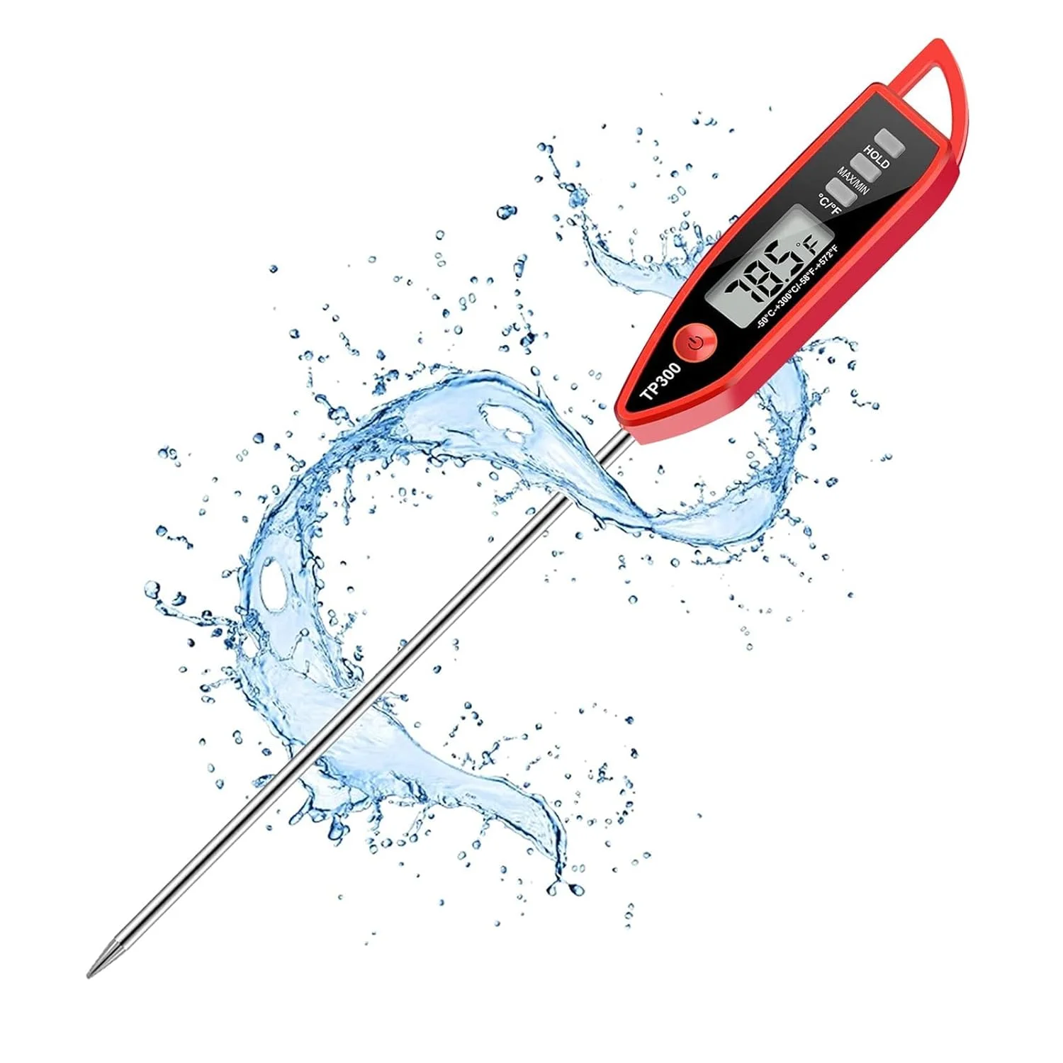 دماسنج دیجیتالی سریع خوان آشپزخانه Excefore برای مایعات، شمع، مواد غذایی، با ضدآب، مناسب برای غذا، گوشت، شیر، کباب پز، آب حمام، دارای میله بلند دماسنج دیجیتالی سریع خوان آشپزخانه Excefore برای مایعات، شمع، مواد غذایی، با ضدآب، مناسب برای غذا، گوشت، شیر، کباب پز، آب حمام، دارای میله بلند