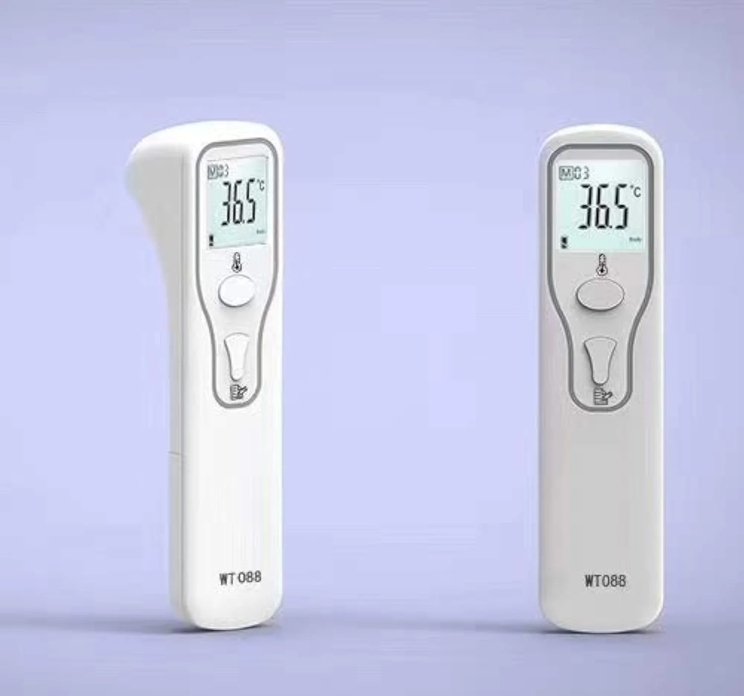 دماسنج مادون قرمز غیر تماسی پیشانی دیجیتال LCD، اندازه گیری دقیق و سریع دما برای نوزاد، کودکان، بزرگسالان و سطح اشیاء