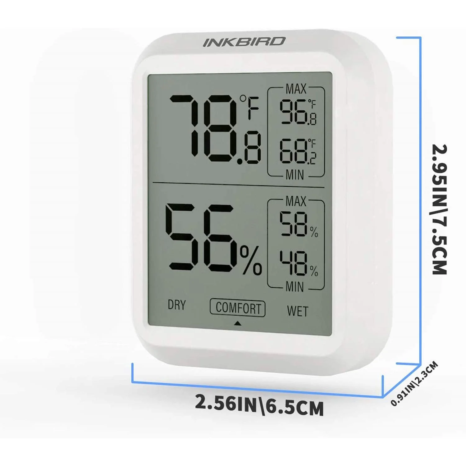 دماسنج و رطوبت سنج دیجیتال INKBIRD ITH-20، سنجش دما و رطوبت داخلی با نشانگر آسایش، دقت بالا، صفحه نمایش LCD، ترمو-هیگرومتر ایده آل برای خانه، اتاق کودک، گلخانه، خزندگان دماسنج و رطوبت سنج دیجیتال INKBIRD ITH-20، سنجش دما و رطوبت داخلی با نشانگر آسایش، دقت بالا، صفحه نمایش LCD، ترمو-هیگرومتر ایده آل برای خانه، اتاق کودک، گلخانه، خزندگان