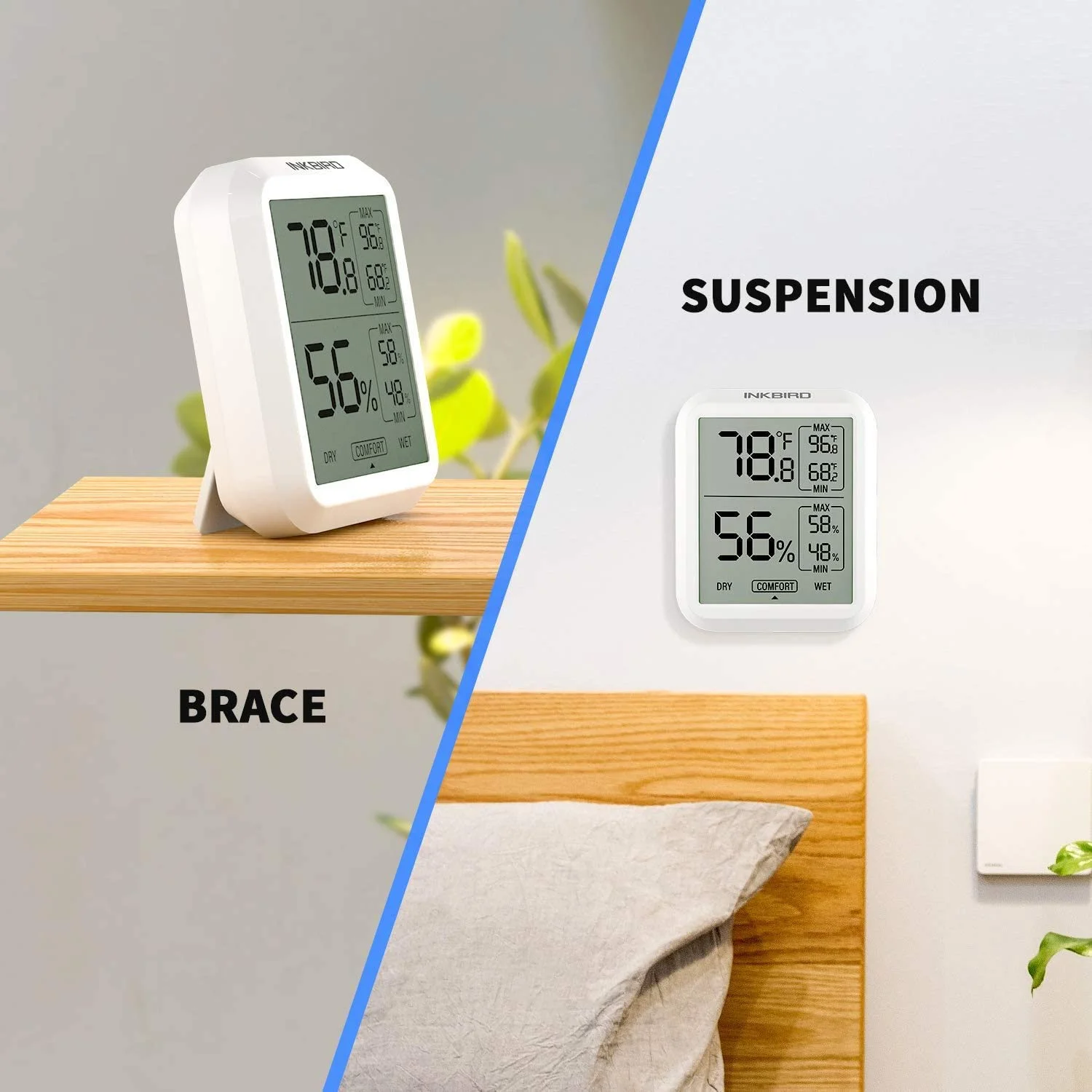 دماسنج و رطوبت سنج دیجیتال INKBIRD ITH-20، سنجش دما و رطوبت داخلی با نشانگر آسایش، دقت بالا، صفحه نمایش LCD، ترمو-هیگرومتر ایده آل برای خانه، اتاق کودک، گلخانه، خزندگان دماسنج و رطوبت سنج دیجیتال INKBIRD ITH-20، سنجش دما و رطوبت داخلی با نشانگر آسایش، دقت بالا، صفحه نمایش LCD، ترمو-هیگرومتر ایده آل برای خانه، اتاق کودک، گلخانه، خزندگان