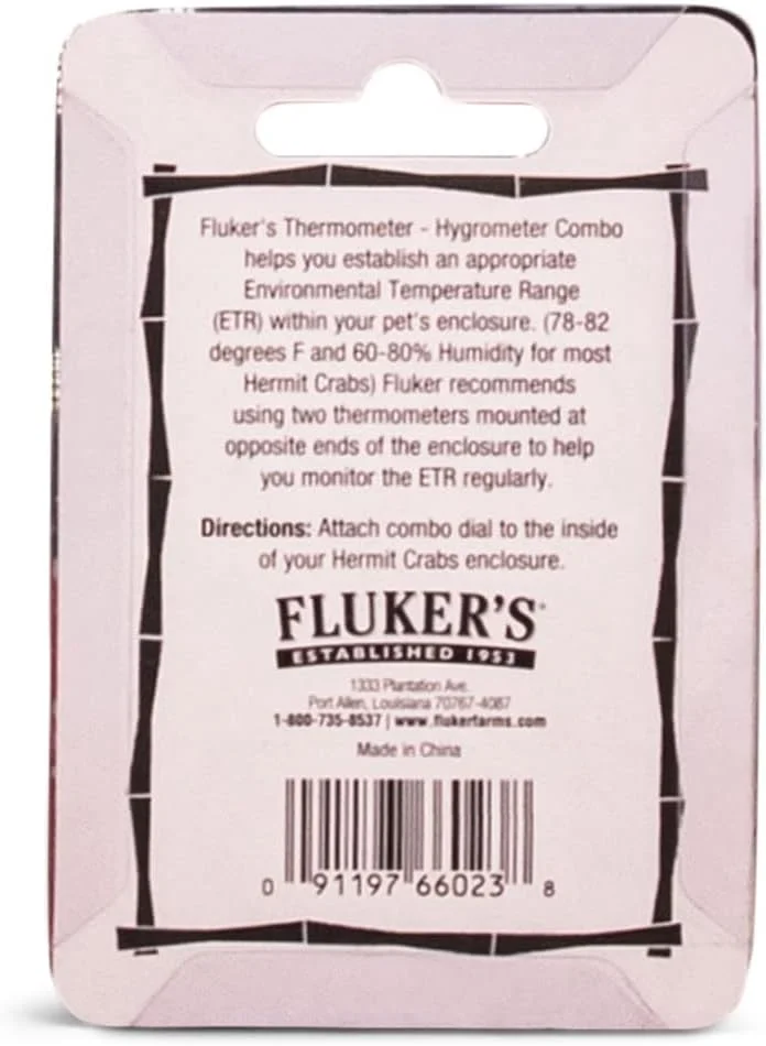 دماسنج/رطوبت سنج آنالوگ Fluker's Hermit Headquarters دماسنج/رطوبت سنج آنالوگ Fluker's Hermit Headquarters
