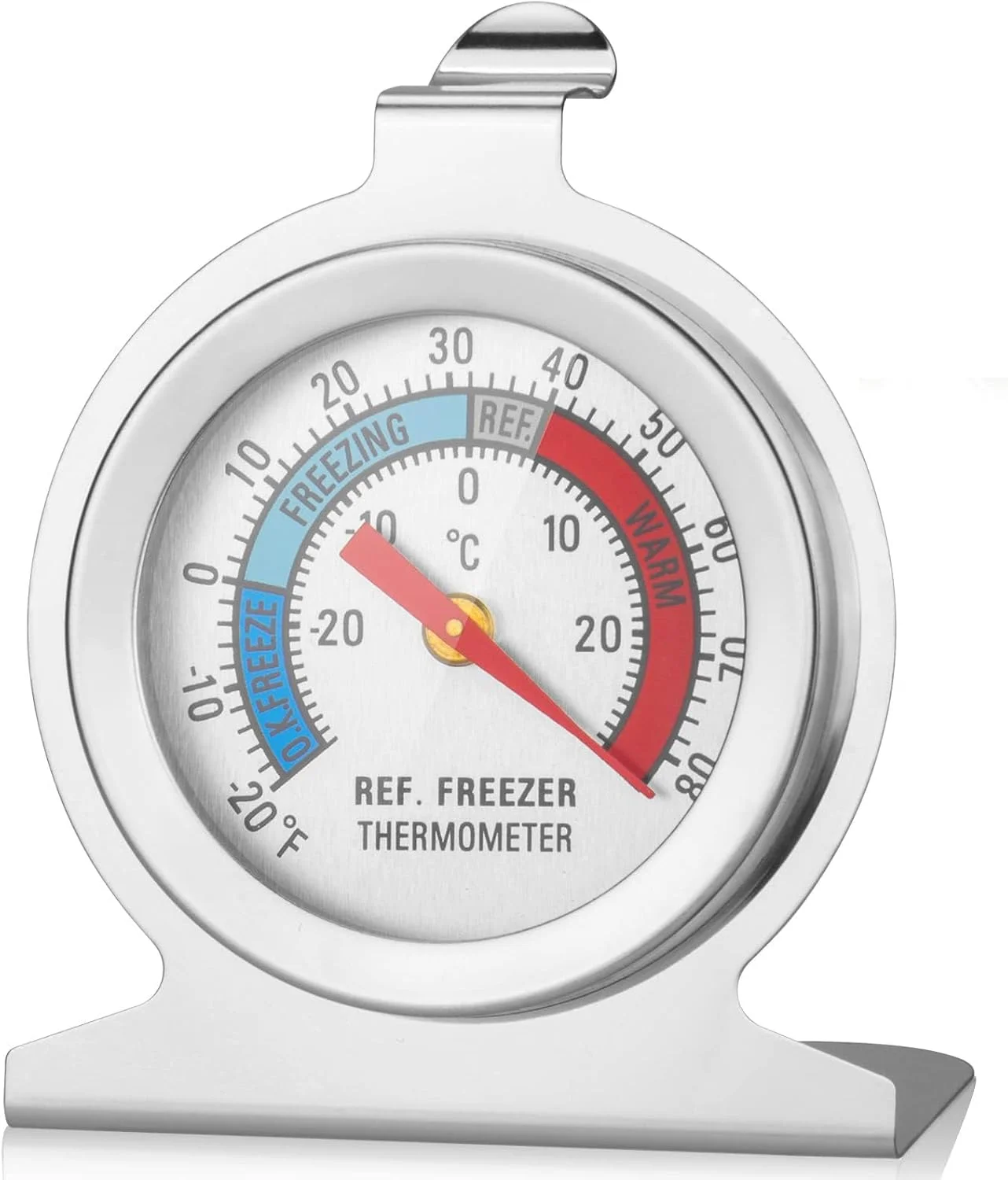دماسنج داخلی MAKINGTEC، دماسنج یخچال و فریزر - دماسنج مکانیکی اتاق، دماسنج صفحه ای استیل ضد زنگ برای خانه، رستوران ها، بارها، کافه ها (2 عدد) دماسنج داخلی MAKINGTEC، دماسنج یخچال و فریزر - دماسنج مکانیکی اتاق، دماسنج صفحه ای استیل ضد زنگ برای خانه، رستوران ها، بارها، کافه ها (2 عدد)