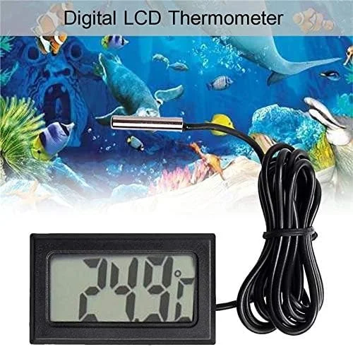 دماسنج دیجیتال LCD با سنسور و پروب برای یخچال و فریزر (مشکی، 1 متر، بدون باتری) دماسنج دیجیتال LCD با سنسور و پروب برای یخچال و فریزر (مشکی، 1 متر، بدون باتری)
