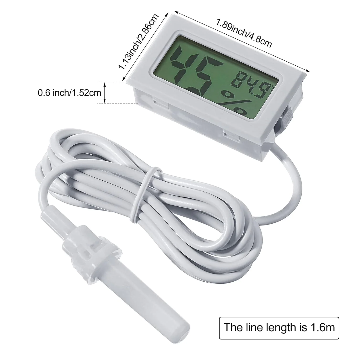 مینی دماسنج رطوبت سنج دیجیتال با پروب، نمایشگر LCD دما و رطوبت داخل سالن، مناسب برای دستگاه جوجه کشی، تراریوم گیاهان و خزندگان (سفید، 3 عدد) مینی دماسنج رطوبت سنج دیجیتال با پروب، نمایشگر LCD دما و رطوبت داخل سالن، مناسب برای دستگاه جوجه کشی، تراریوم گیاهان و خزندگان (سفید، 3 عدد)