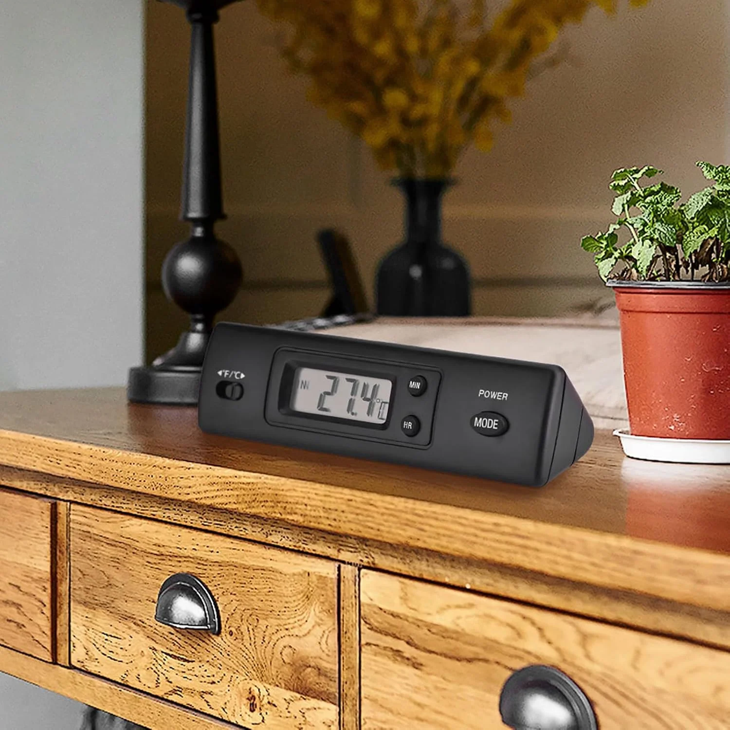 دماسنج الکترونیکی سانتیگراد/فارنهایت، دماسنج دیجیتال LCD نوری با پروب های اندازه گیری دوگانه برای استفاده در داخل و خارج از خانه برای یخچال، تهویه مطبوع، فریزر، آکواریوم دماسنج الکترونیکی سانتیگراد/فارنهایت، دماسنج دیجیتال LCD نوری با پروب های اندازه گیری دوگانه برای استفاده در داخل و خارج از خانه برای یخچال، تهویه مطبوع، فریزر، آکواریوم