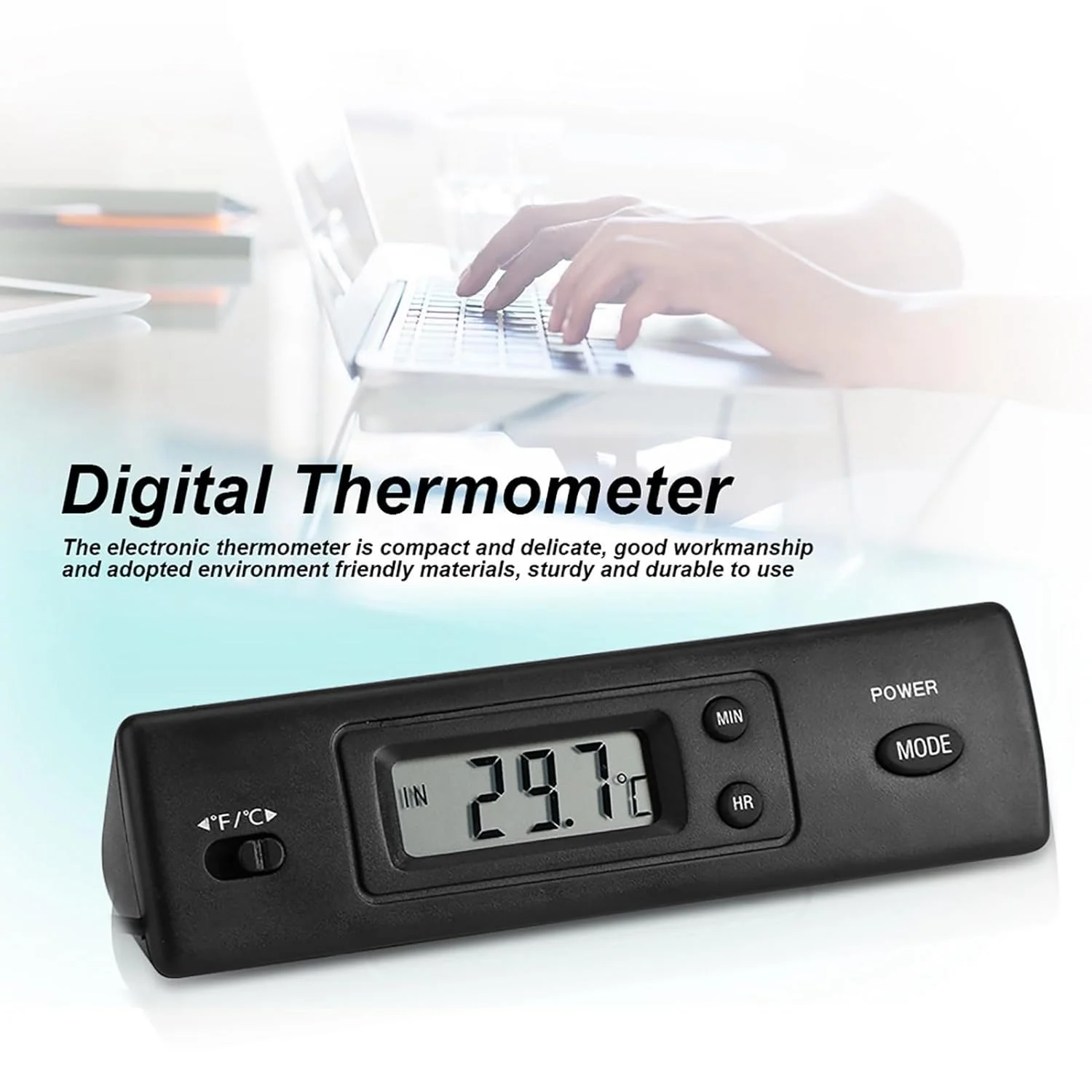 دماسنج الکترونیکی سانتیگراد/فارنهایت، دماسنج دیجیتال LCD نوری با پروب های اندازه گیری دوگانه برای استفاده در داخل و خارج از خانه برای یخچال، تهویه مطبوع، فریزر، آکواریوم دماسنج الکترونیکی سانتیگراد/فارنهایت، دماسنج دیجیتال LCD نوری با پروب های اندازه گیری دوگانه برای استفاده در داخل و خارج از خانه برای یخچال، تهویه مطبوع، فریزر، آکواریوم