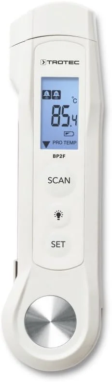 دماسنج مواد غذایی TROTEC BP2F با سنسور مادون قرمز، IP65، LCD دماسنج مواد غذایی TROTEC BP2F با سنسور مادون قرمز، IP65، LCD