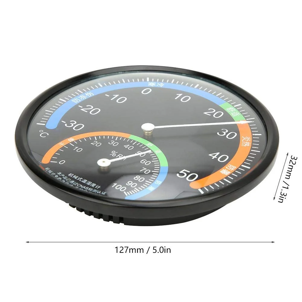 دماسنج عقربه ای گرد والفرانت مناسب فضای داخلی و خارجی برای اتاق ها و دفاتر، -30 تا 50 درجه سانتیگراد (TH101، مشکی) دماسنج عقربه ای گرد والفرانت مناسب فضای داخلی و خارجی برای اتاق ها و دفاتر، -30 تا 50 درجه سانتیگراد (TH101، مشکی)