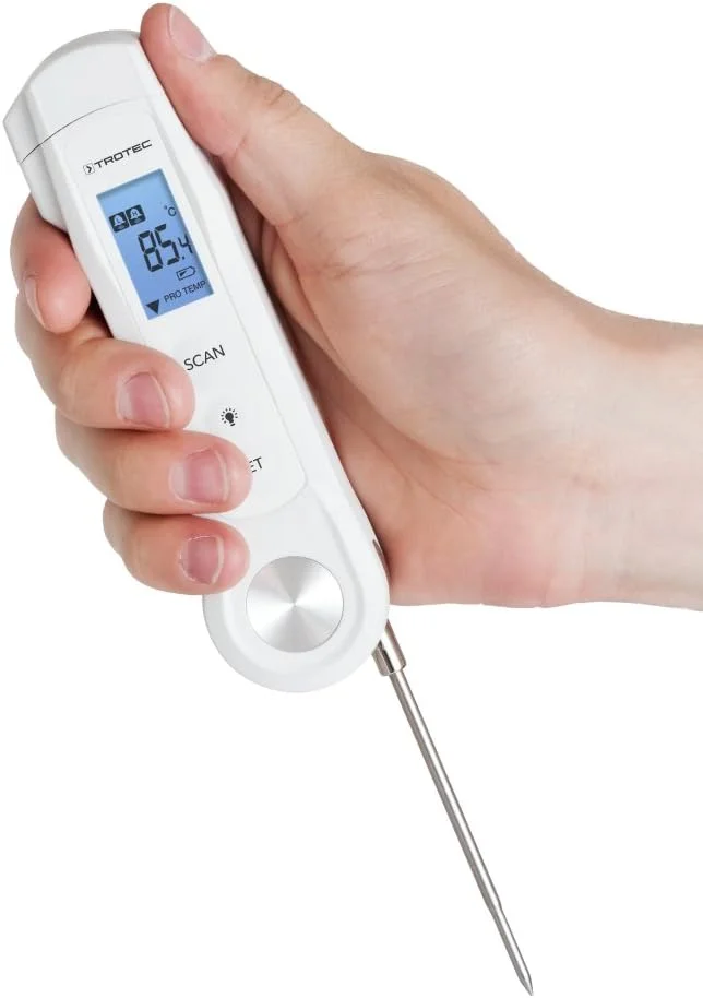 دماسنج مواد غذایی TROTEC BP2F با سنسور مادون قرمز، IP65، LCD دماسنج مواد غذایی TROTEC BP2F با سنسور مادون قرمز، IP65، LCD