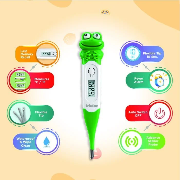 دماسنج دیجیتال تریستر (TS 201TDF) - مناسب برای استفاده دهانی، مقعدی و زیر بغل، نوک انعطاف پذیر، نتیجه سریع و دقیق، صفحه نمایش LCD، خاموش شدن خودکار، هشدار تب، فاقد BPA دماسنج دیجیتال تریستر (TS 201TDF) - مناسب برای استفاده دهانی، مقعدی و زیر بغل، نوک انعطاف پذیر، نتیجه سریع و دقیق، صفحه نمایش LCD، خاموش شدن خودکار، هشدار تب، فاقد BPA