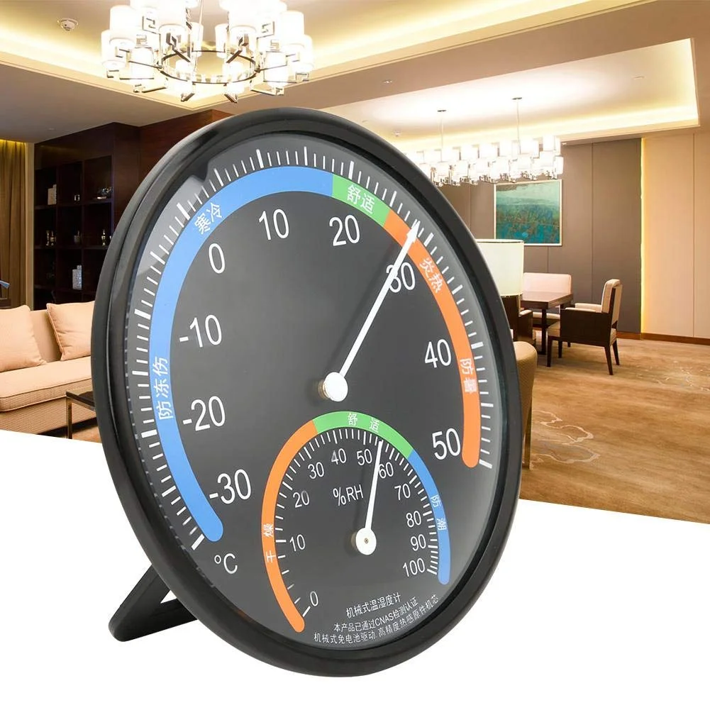 دماسنج عقربه ای گرد والفرانت مناسب فضای داخلی و خارجی برای اتاق ها و دفاتر، -30 تا 50 درجه سانتیگراد (TH101، مشکی) دماسنج عقربه ای گرد والفرانت مناسب فضای داخلی و خارجی برای اتاق ها و دفاتر، -30 تا 50 درجه سانتیگراد (TH101، مشکی)