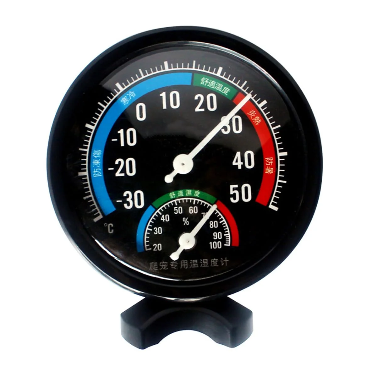 دماسنج و رطوبت سنج عقربه ای برای خزندگان، لوازم جانبی حیوانات خانگی، دماسنج و رطوبت سنج تراریوم برای جعبه پرورش و تانک جنگلی