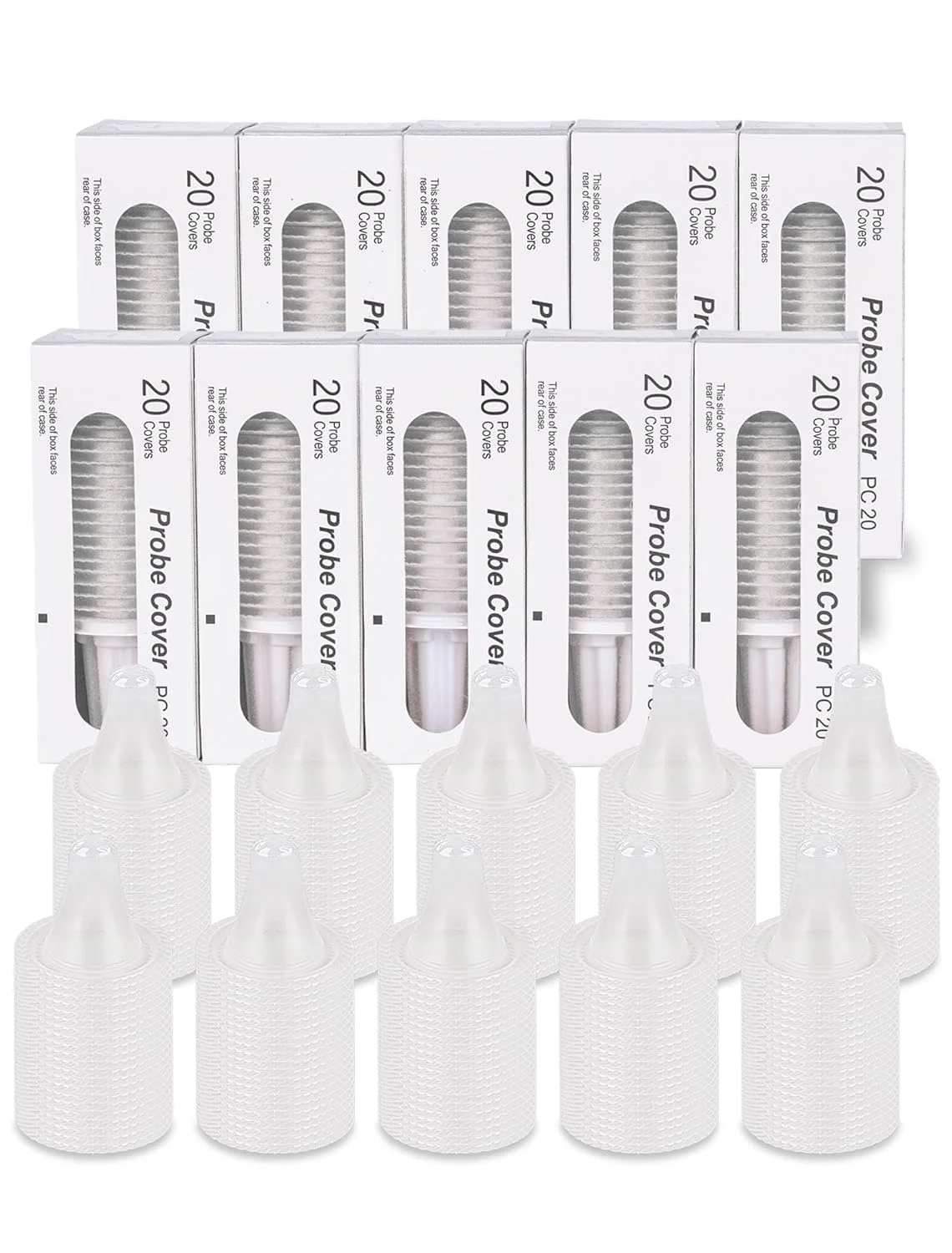 200 عدد روکش دماسنج، روکش پروب دماسنج گوش، کلاهک محافظ دماسنج، درپوش ترمواسکن برای مدل های ترمواسکن براون