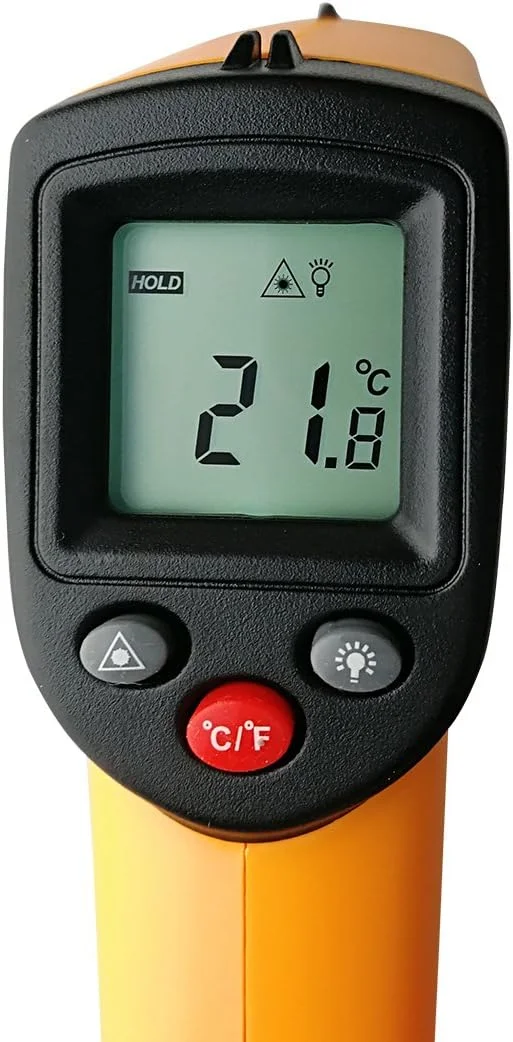 دماسنج مادون قرمز دیجیتال با نمایشگر LCD، تستر دمای دستی لیزری غیر تماسی