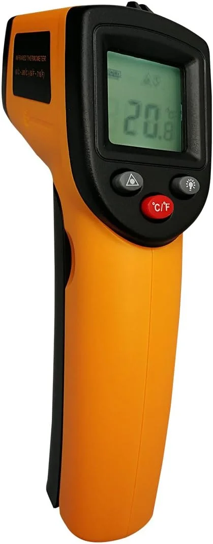 دماسنج مادون قرمز دیجیتال با نمایشگر LCD، تستر دمای دستی لیزری غیر تماسی