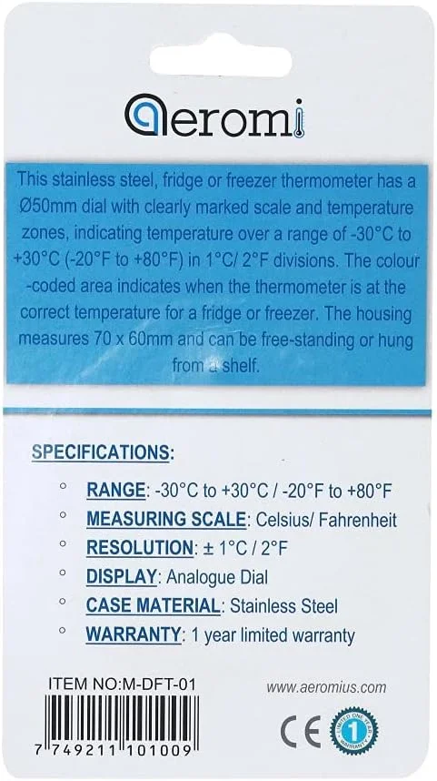 دماسنج یخچال و فریزر Kleen Chem Aeromi با بدنه استیل ضد زنگ