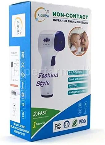 دماسنج مادون قرمز غیر تماسی Docooler-1، اندازه گیری دمای پیشانی با LCD و نور پس زمینه سه رنگ، نمایشگر دیجیتال، دقت ±0.2℃