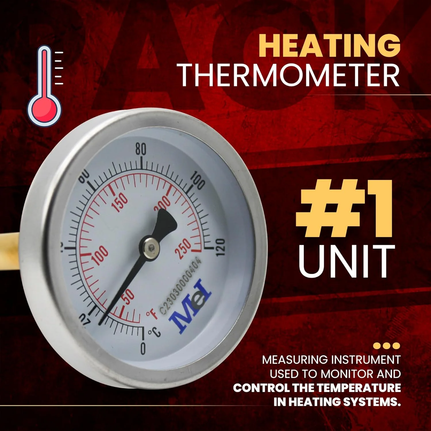 دما سنج گرمایشی DOJA Barcelona | 1 عدد | دماسنج گرمایشی 0-120 درجه سانتیگراد | Ø63 میلی متر | دماسنج منیفولد بخاری | دماسنج آب گرمایشی، دماسنج لوله ای دما سنج گرمایشی DOJA Barcelona | 1 عدد | دماسنج گرمایشی 0-120 درجه سانتیگراد | Ø63 میلی متر | دماسنج منیفولد بخاری | دماسنج آب گرمایشی، دماسنج لوله ای