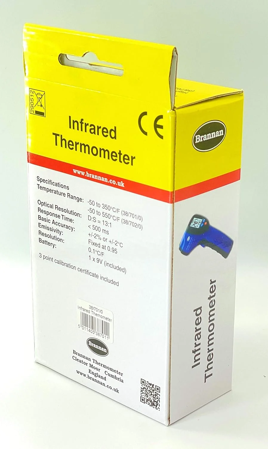 دماسنج مادون قرمز دستی برنان -50 تا 550 درجه سانتیگراد و فارنهایت