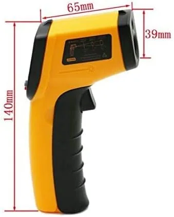 دماسنج لیزری دیجیتال مادون قرمز برای غذا و پخت و پز (زرد و مشکی) دماسنج لیزری دیجیتال مادون قرمز برای غذا و پخت و پز (زرد و مشکی)