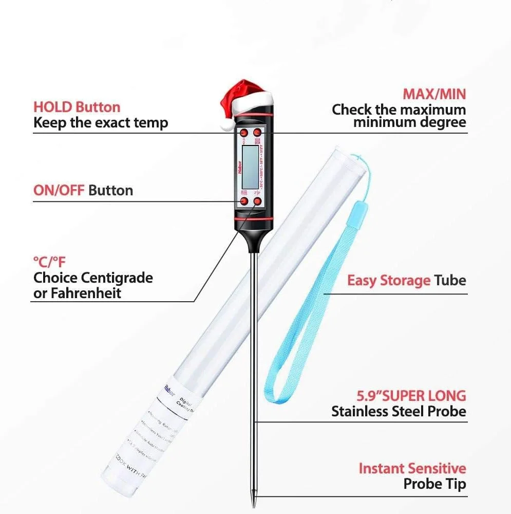 دماسنج گوشت eWINNER Sincher، دماسنج آشپزی با قابلیت خواندن فوری، صفحه نمایش LCD، عملکرد نگهدارنده برای آشپزخانه، مواد غذایی، دودی، گریل، باربیکیو، آب نبات، شیر، آب، مشکی، بدون دماسنج گوشت eWINNER Sincher، دماسنج آشپزی با قابلیت خواندن فوری، صفحه نمایش LCD، عملکرد نگهدارنده برای آشپزخانه، مواد غذایی، دودی، گریل، باربیکیو، آب نبات، شیر، آب، مشکی، بدون