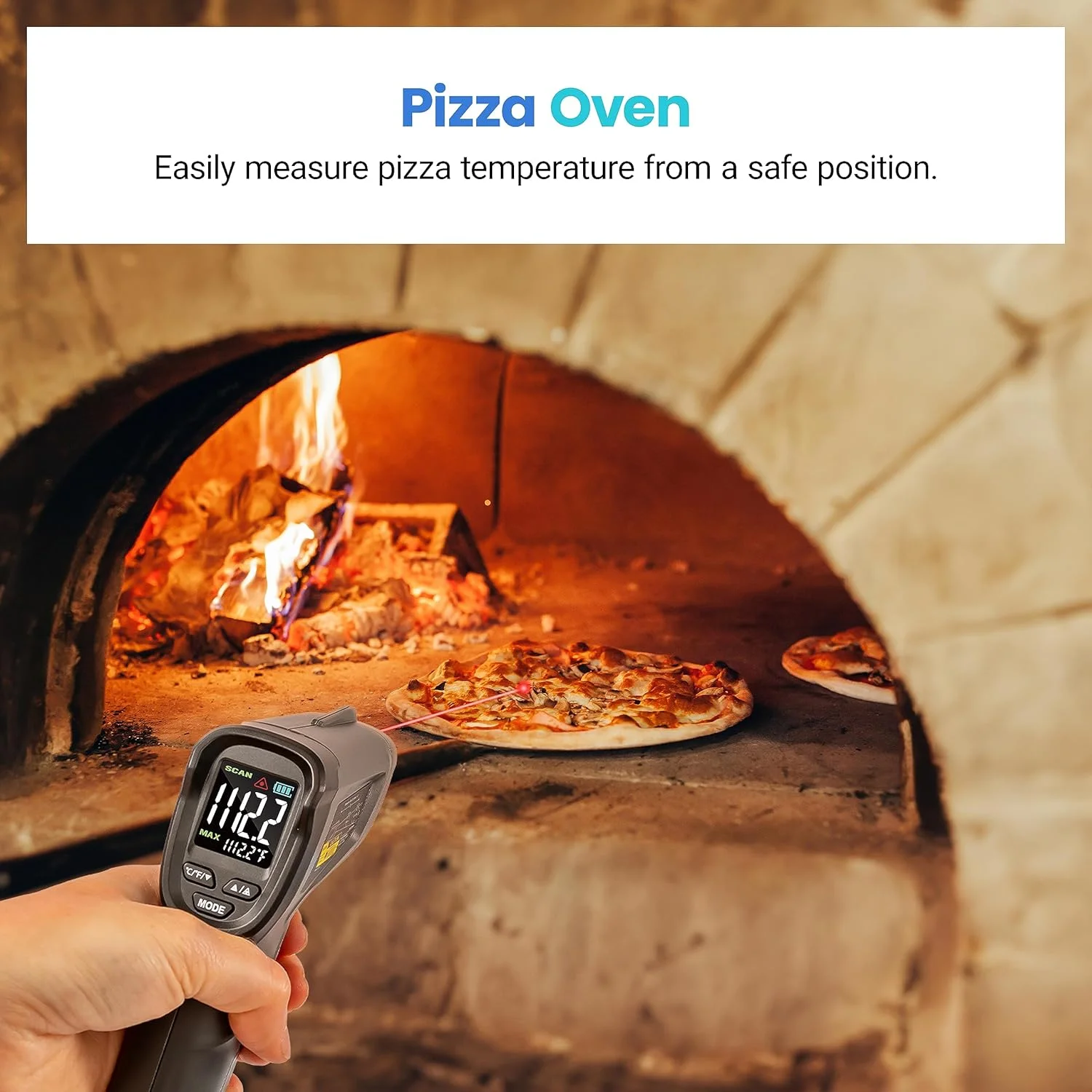 ترمومتر مادون قرمز Etekcity -58°F تا 1130°F، تفنگ حرارتی لیزری دیجیتال برای اجاق پیتزا، تابه، گوشت، یخچال، موتور، HVAC، لوازم آشپزخانه و استخر ترمومتر مادون قرمز Etekcity -58°F تا 1130°F، تفنگ حرارتی لیزری دیجیتال برای اجاق پیتزا، تابه، گوشت، یخچال، موتور، HVAC، لوازم آشپزخانه و استخر