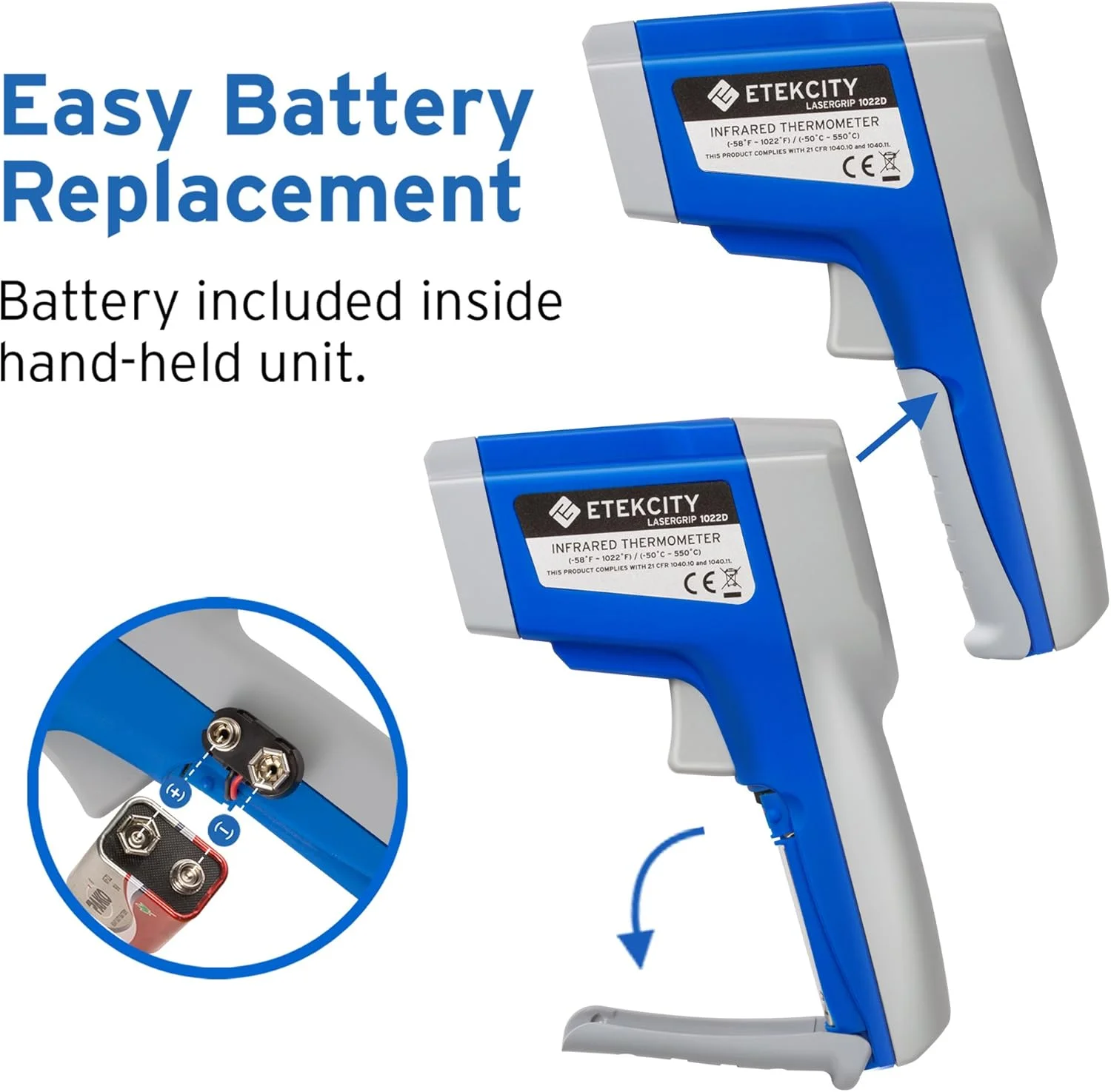 دماسنج لیزری غیر تماسی دیجیتال Etekcity Lasergrip 774، تفنگ دمایی مادون قرمز -50 درجه سانتیگراد تا 380 درجه سانتیگراد، سایز استاندارد 783956540584 دماسنج لیزری غیر تماسی دیجیتال Etekcity Lasergrip 774، تفنگ دمایی مادون قرمز -50 درجه سانتیگراد تا 380 درجه سانتیگراد، سایز استاندارد 783956540584