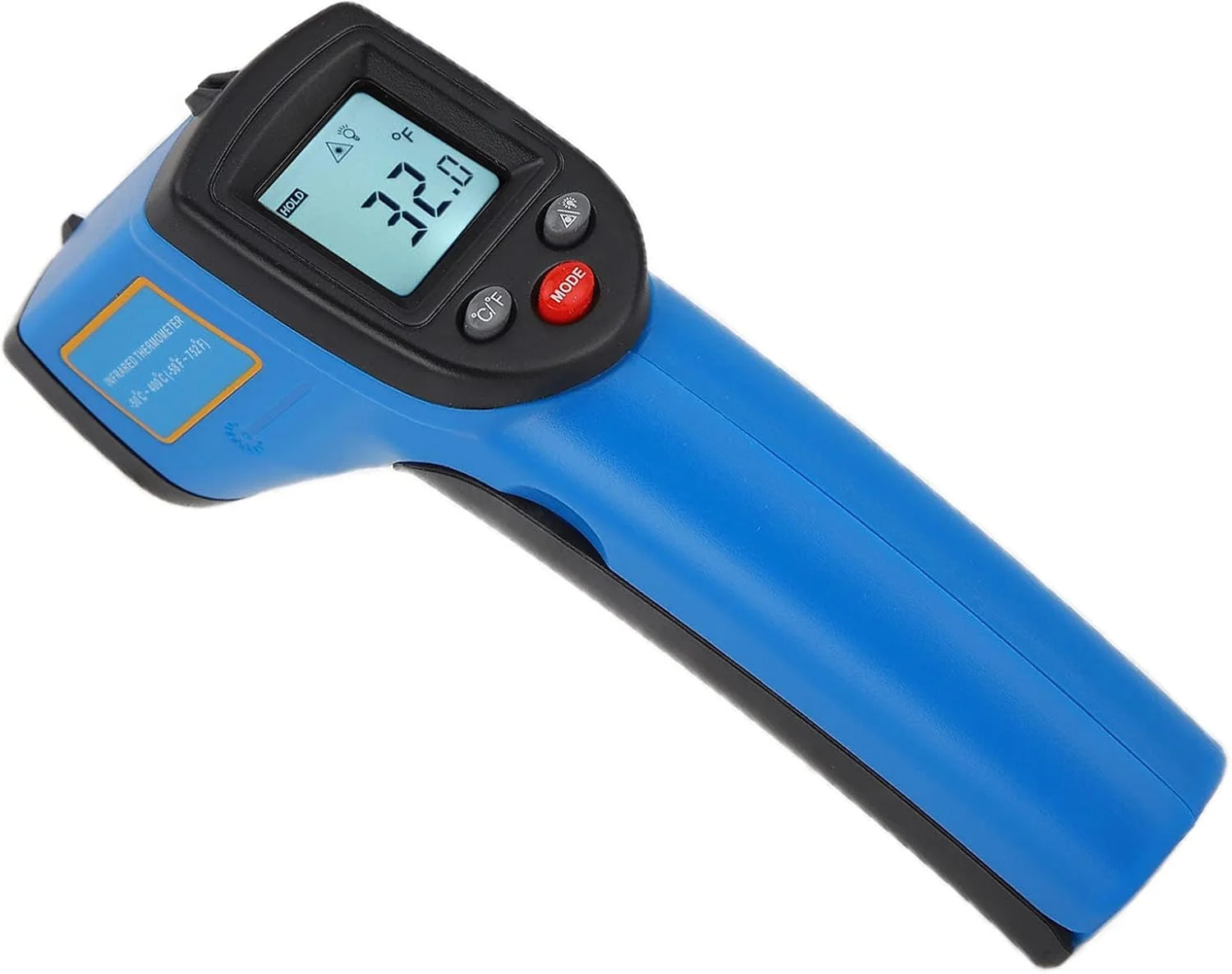 دماسنج مادون قرمز دیجیتال LCD ایوجگوو با دقت بالا، تستر دمای غیر صنعتی -50℃~400℃ (-58℉~752℉) برای آشپزخانه/آشپزی، باربیکیو/خودرو/صنعت