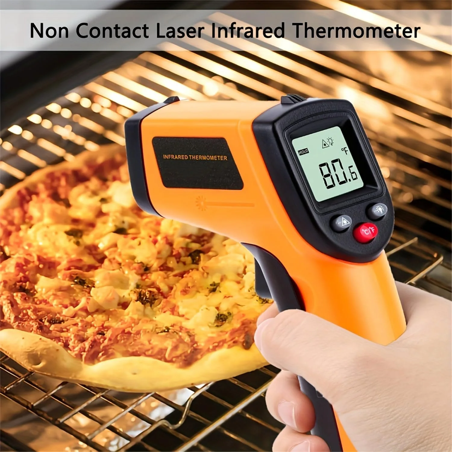 ترمومتر مادون قرمز eWINNER با نشانگر لیزری، ترمومتر دیجیتال غیر تماسی برای خوانش فوری دما (32- درجه سانتیگراد تا 390 درجه سانتیگراد) با نور پس زمینه و قابلیت نگهداری داده ترمومتر مادون قرمز eWINNER با نشانگر لیزری، ترمومتر دیجیتال غیر تماسی برای خوانش فوری دما (32- درجه سانتیگراد تا 390 درجه سانتیگراد) با نور پس زمینه و قابلیت نگهداری داده