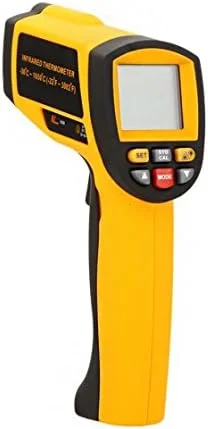 دماسنج لیزری مادون قرمز دیجیتال غیر تماسی GM1651 LCD با نسبت 50:1، محدوده دما -30 تا 1650 درجه سانتیگراد با رابط USB دماسنج لیزری مادون قرمز دیجیتال غیر تماسی GM1651 LCD با نسبت 50:1، محدوده دما -30 تا 1650 درجه سانتیگراد با رابط USB