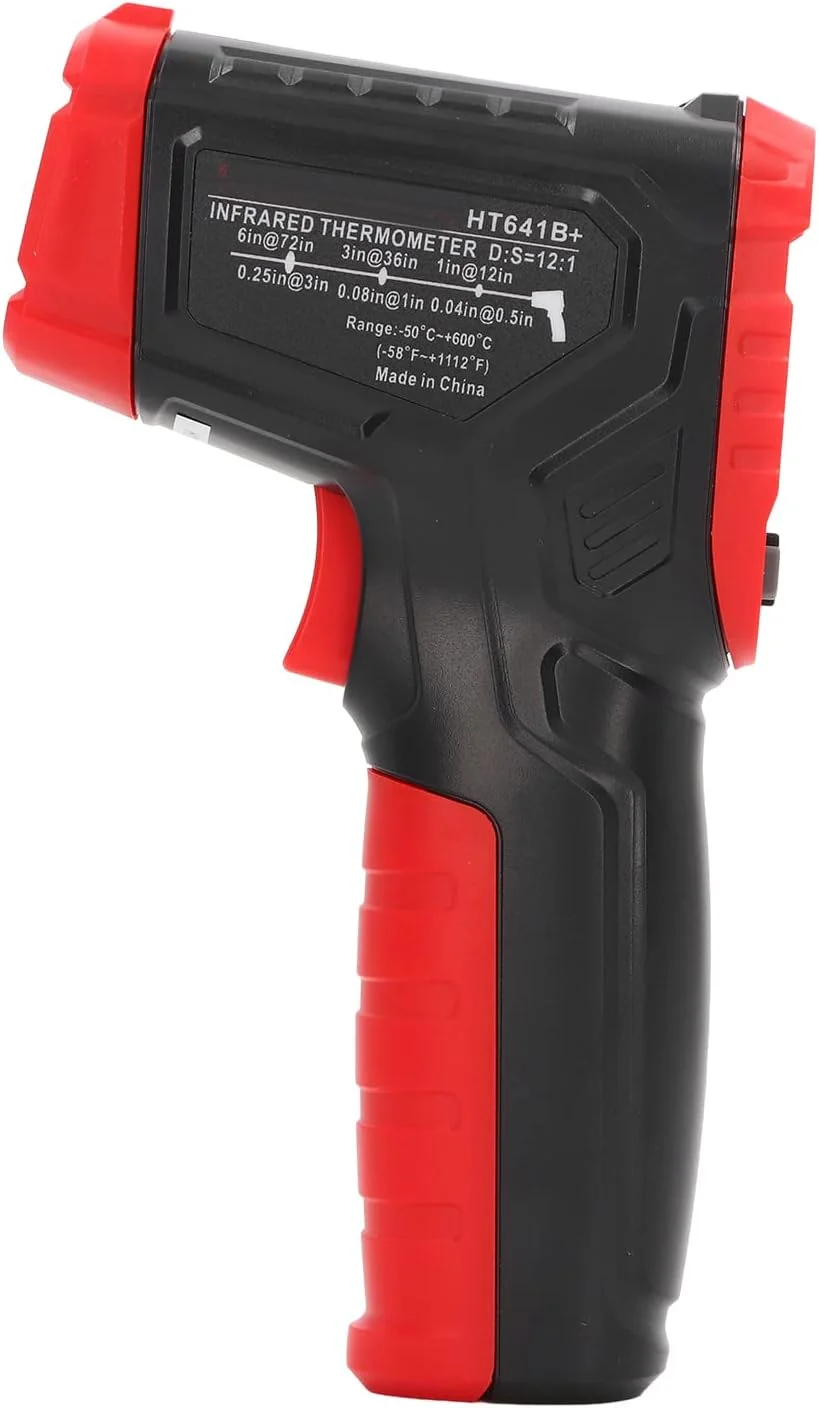 دماسنج مادون قرمز نمایشگر دیجیتال لیزری غیر تماسی ابزار لیزری برای الکترونیک، پخت و پز خانگی، کباب پز و صنایع خودروسازی
