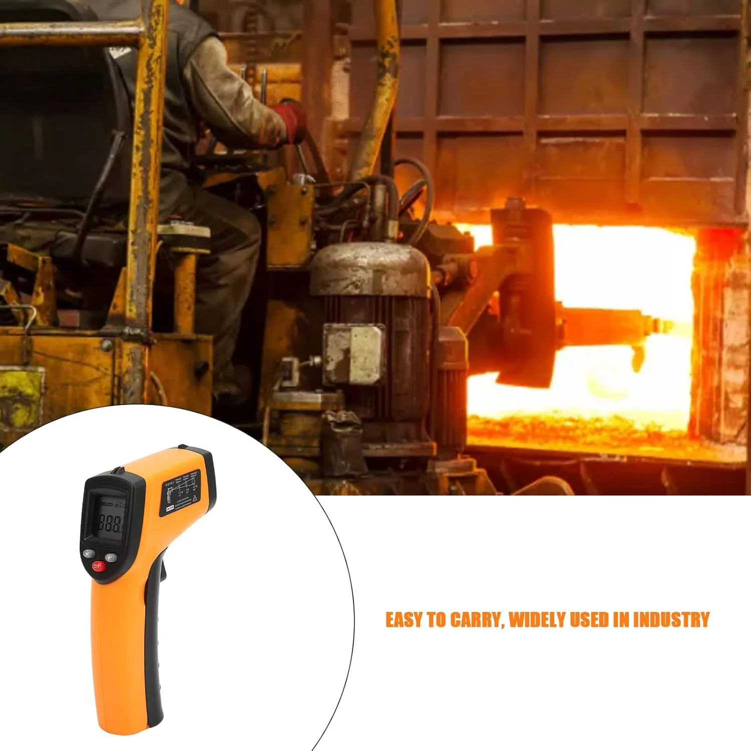 دماسنج مادون قرمز، دماسنج لیزری دیجیتال دستی بادوام، برای پخت و پز دماسنج مادون قرمز، دماسنج لیزری دیجیتال دستی بادوام، برای پخت و پز