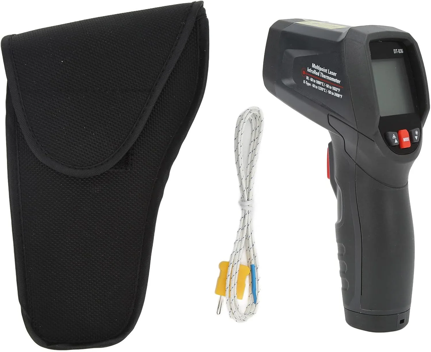 دماسنج مادون قرمز حلقوی DT-836، دماسنج لیزری صنعتی، برای بازرسی ایمنی