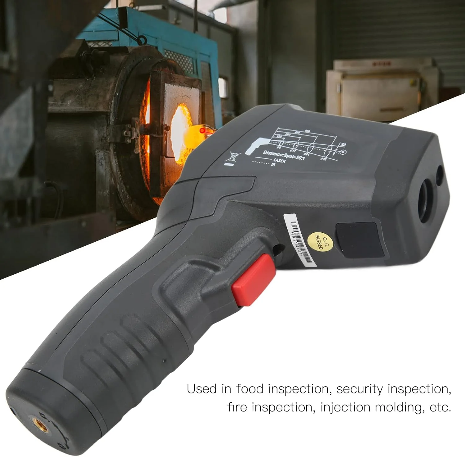 دماسنج مادون قرمز حلقوی DT-836، دماسنج لیزری صنعتی، برای بازرسی ایمنی دماسنج مادون قرمز حلقوی DT-836، دماسنج لیزری صنعتی، برای بازرسی ایمنی