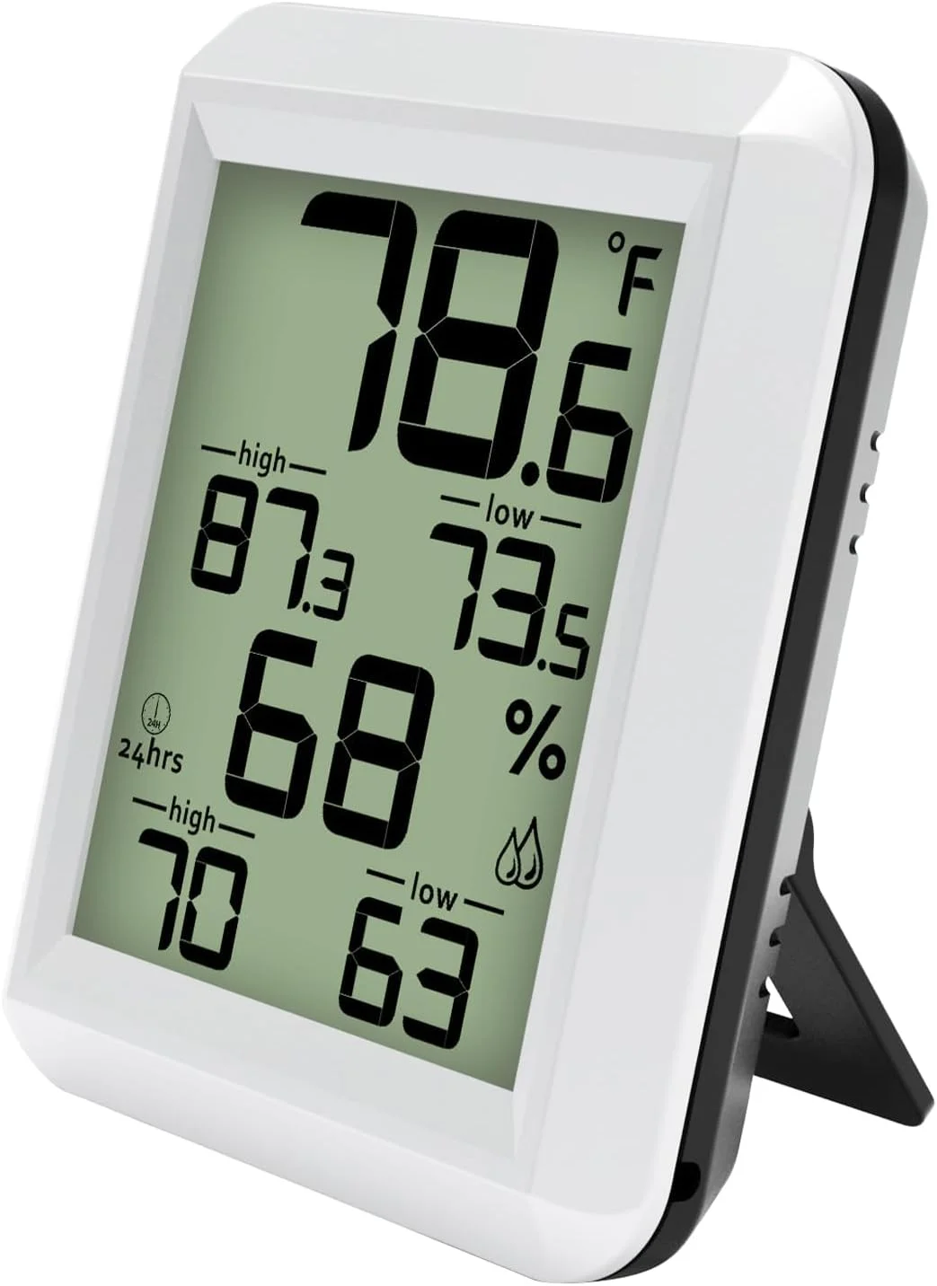 رطوبت سنج دیجیتال KASTWAVE، دماسنج داخلی با قابلیت ثبت حداقل/حداکثر، دماسنج اتاق با نمایش دما و رطوبت برای خانه، دفتر، اتاق کودک، آشپزخانه، گلخانه رطوبت سنج دیجیتال KASTWAVE، دماسنج داخلی با قابلیت ثبت حداقل/حداکثر، دماسنج اتاق با نمایش دما و رطوبت برای خانه، دفتر، اتاق کودک، آشپزخانه، گلخانه