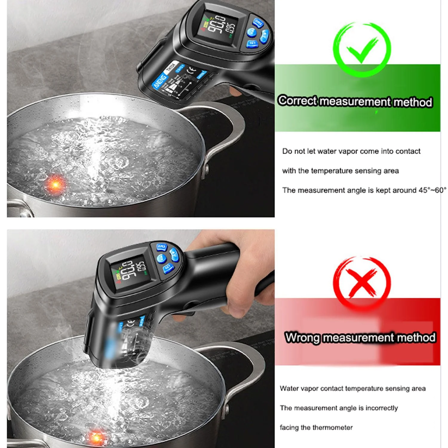 دماسنج سنسور JOSBY، دماسنج حرارتی دستی، ضریب انتشار قابل تنظیم و قابل تغییر، اعلان باتری کم و خاموش شدن خودکار در 20 ثانیه، برای پخت و پز، فر پیتزا، گریل دماسنج سنسور JOSBY، دماسنج حرارتی دستی، ضریب انتشار قابل تنظیم و قابل تغییر، اعلان باتری کم و خاموش شدن خودکار در 20 ثانیه، برای پخت و پز، فر پیتزا، گریل