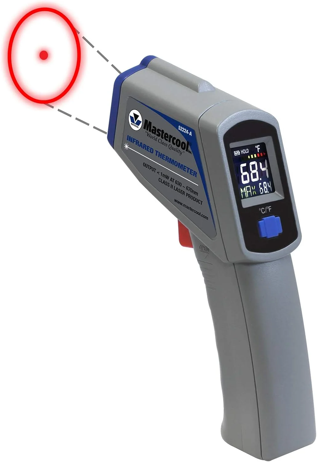 ترمومتر مادون قرمز مسترکول با لیزر دایره ای، نسبت 12:1، 52224-A-SP، خاکستری ترمومتر مادون قرمز مسترکول با لیزر دایره ای، نسبت 12:1، 52224-A-SP، خاکستری