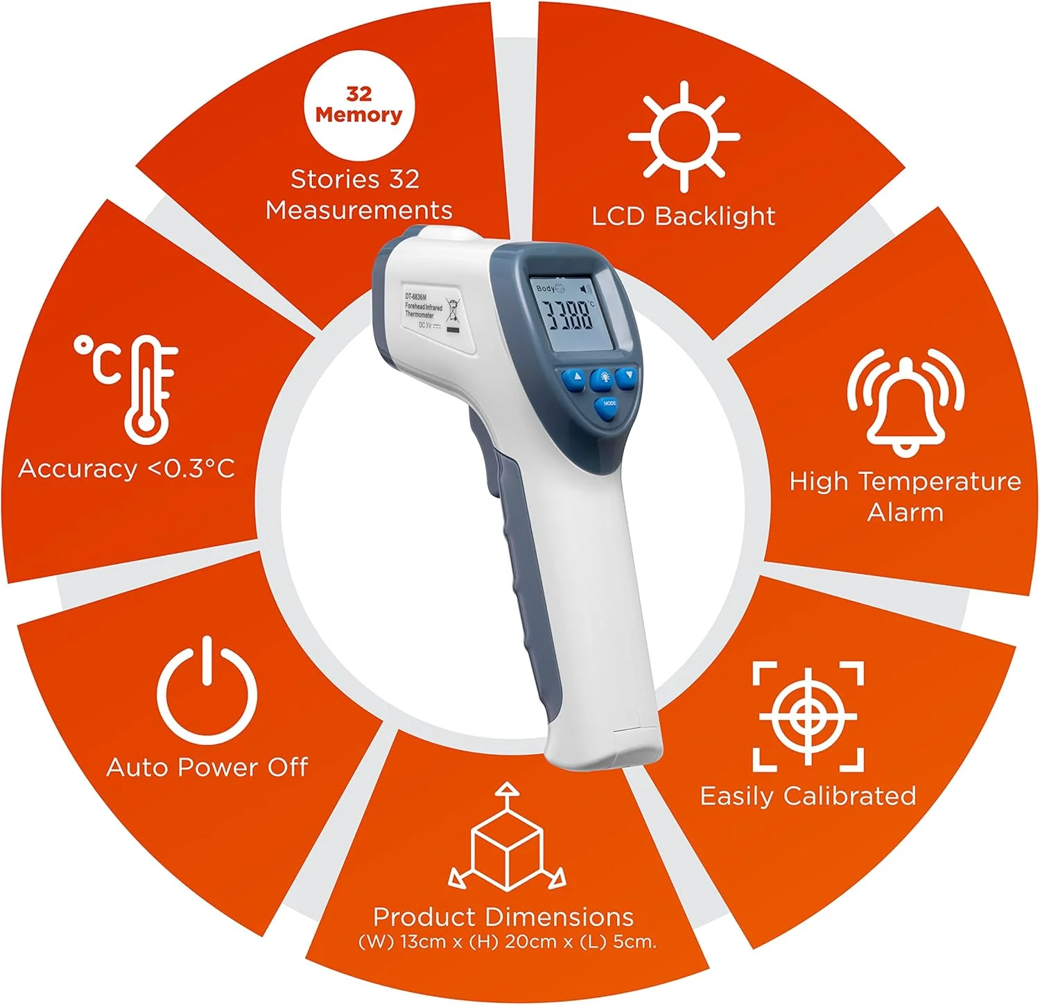 دماسنج دیجیتال - دماسنج مادون قرمز LCD غیر تماسی، دماسنج کودک و دماسنج پیشانی برای بزرگسالان - دماسنج دما برای اتاق و اشیاء دماسنج دیجیتال - دماسنج مادون قرمز LCD غیر تماسی، دماسنج کودک و دماسنج پیشانی برای بزرگسالان - دماسنج دما برای اتاق و اشیاء