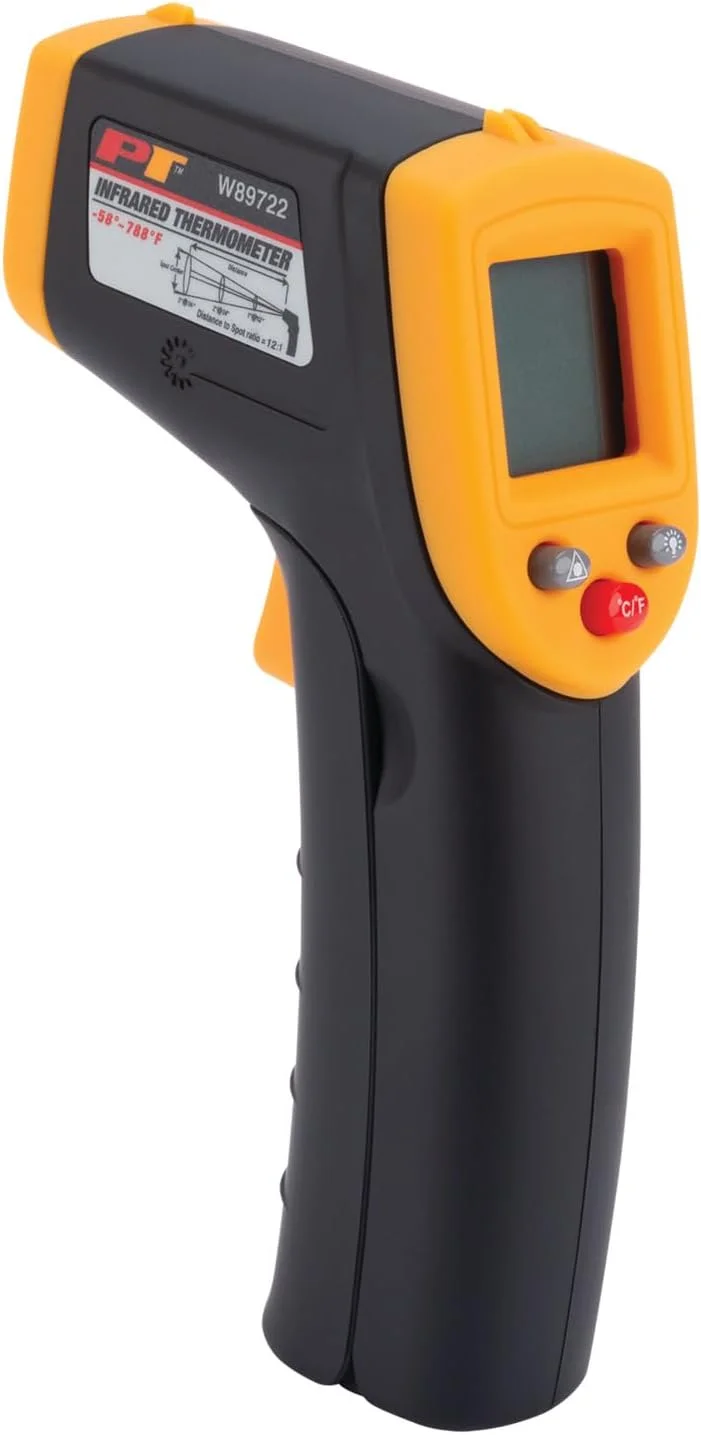 دماسنج مادون قرمز لیزری دیجیتال غیر تماسی پرفورمنس تول W89722، نارنجی و مشکی با نسبت نقطه 12:1 دماسنج مادون قرمز لیزری دیجیتال غیر تماسی پرفورمنس تول W89722، نارنجی و مشکی با نسبت نقطه 12:1