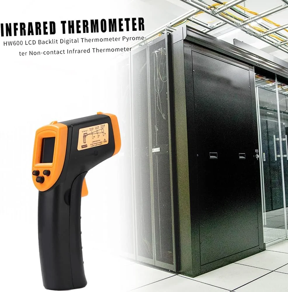 ترمومتر مادون قرمز غیر تماسی دستی مورلیان مدل HW600 با صفحه نمایش LCD، دماسنج صنعتی دیجیتال IR پیرومتر لیزری، -50 تا 600 درجه سانتیگراد / -58 تا 1122 درجه فارنهایت (نه برای انسان)، بدون باتری ترمومتر مادون قرمز غیر تماسی دستی مورلیان مدل HW600 با صفحه نمایش LCD، دماسنج صنعتی دیجیتال IR پیرومتر لیزری، -50 تا 600 درجه سانتیگراد / -58 تا 1122 درجه فارنهایت (نه برای انسان)، بدون باتری