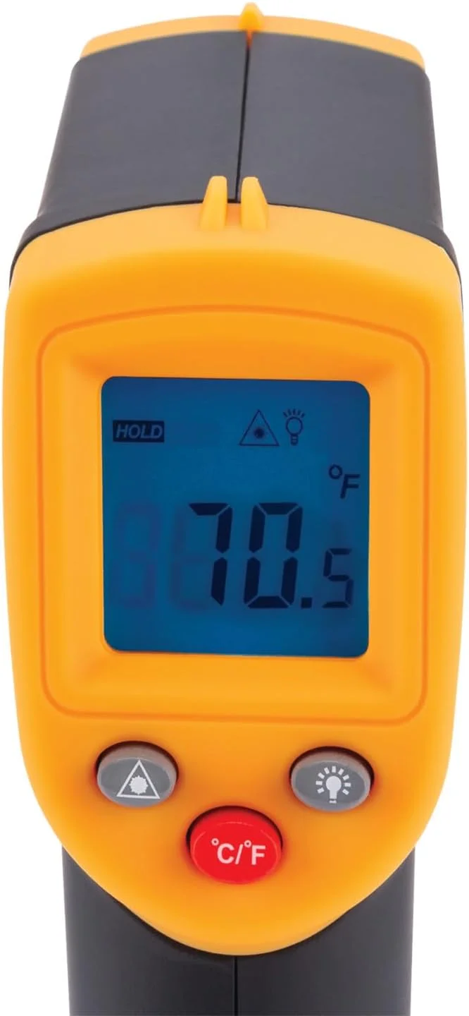 دماسنج مادون قرمز لیزری دیجیتال غیر تماسی پرفورمنس تول W89722، نارنجی و مشکی با نسبت نقطه 12:1 دماسنج مادون قرمز لیزری دیجیتال غیر تماسی پرفورمنس تول W89722، نارنجی و مشکی با نسبت نقطه 12:1