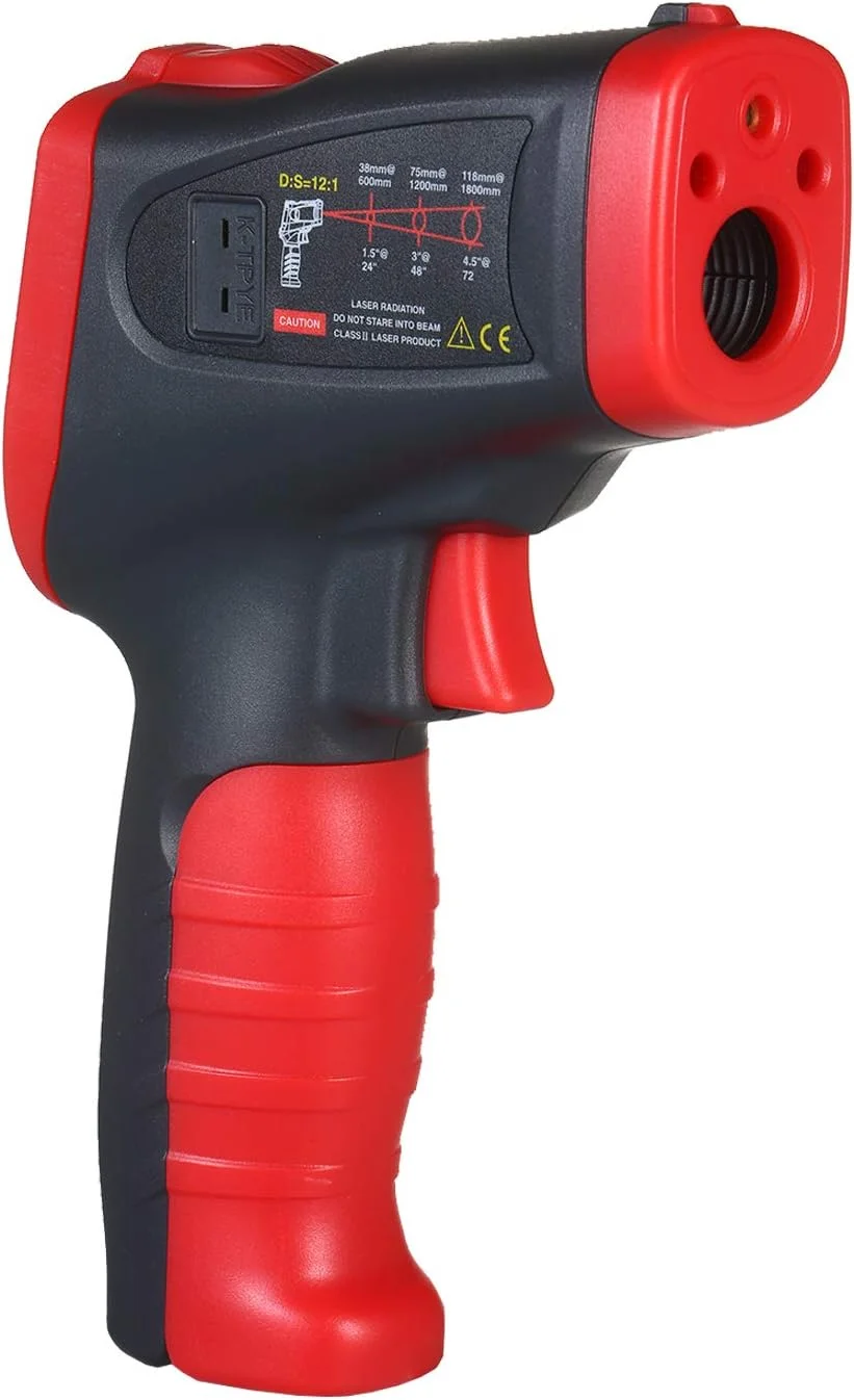 ترمومتر مادون قرمز Morelian -50℃～850℃ ترمومتر صنعتی حرفه ای با ترموکوپل نوع K ترمومتر لیزری دیجیتال دستی غیر تماسی تستر دما