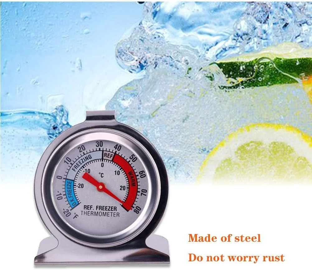 دماسنج یخچال و فریزر ECVV بسته 6 عددی، استیل ضد زنگ، صفحه بزرگ، دماسنج آلارم دار یخچال و فریزر، اندازه گیری دمای داخلی، مناسب برای خانه، آشپزخانه، رستوران ها - نقره ای دماسنج یخچال و فریزر ECVV بسته 6 عددی، استیل ضد زنگ، صفحه بزرگ، دماسنج آلارم دار یخچال و فریزر، اندازه گیری دمای داخلی، مناسب برای خانه، آشپزخانه، رستوران ها - نقره ای