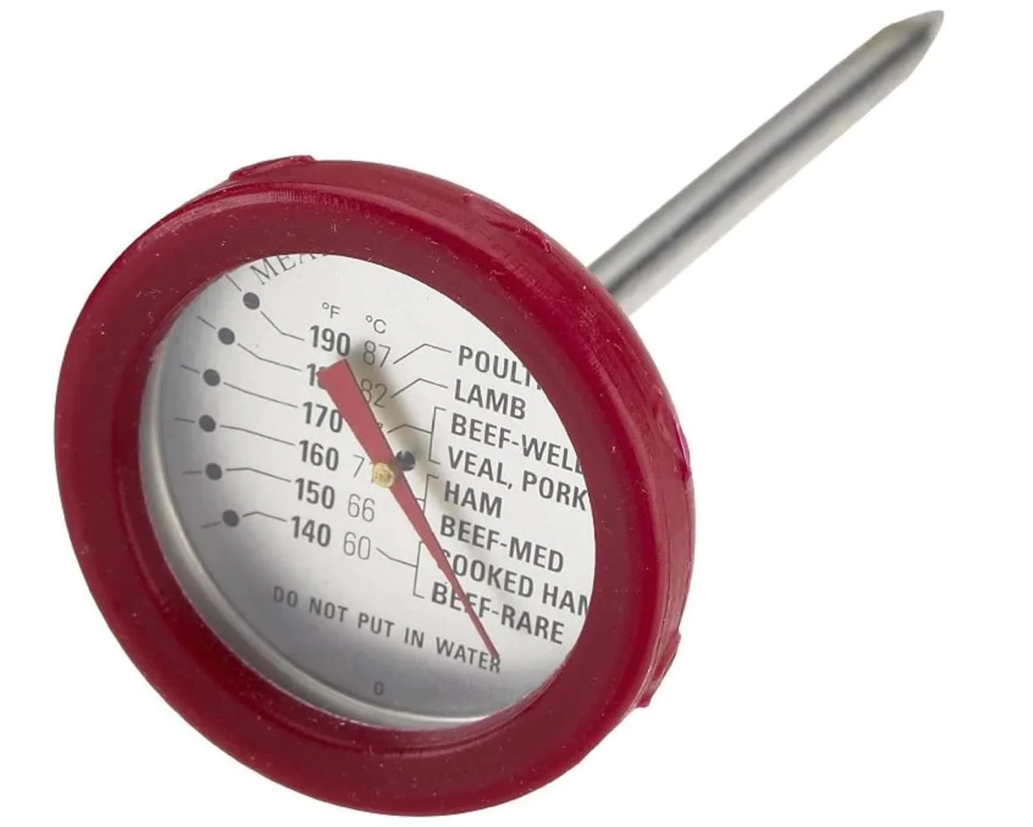 دماسنج آنالوگ استیل ضد زنگ SOLDOUT، دماسنج مکانیکی آنالوگ با قابلیت خواندن فوری، مناسب برای پخت و پز و اندازه گیری دمای گوشت