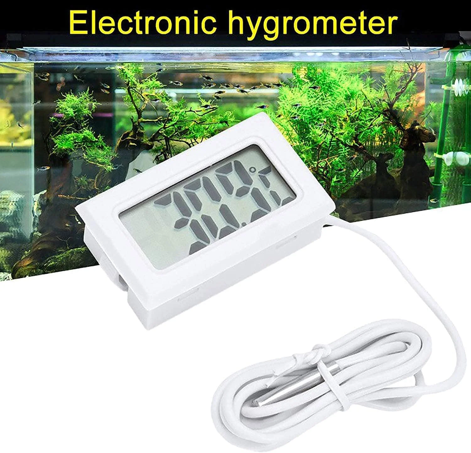 دماسنج دیجیتال LCD با سنسور و پروب برای یخچال (سفید، 1 متر، بدون باتری) دماسنج دیجیتال LCD با سنسور و پروب برای یخچال (سفید، 1 متر، بدون باتری)